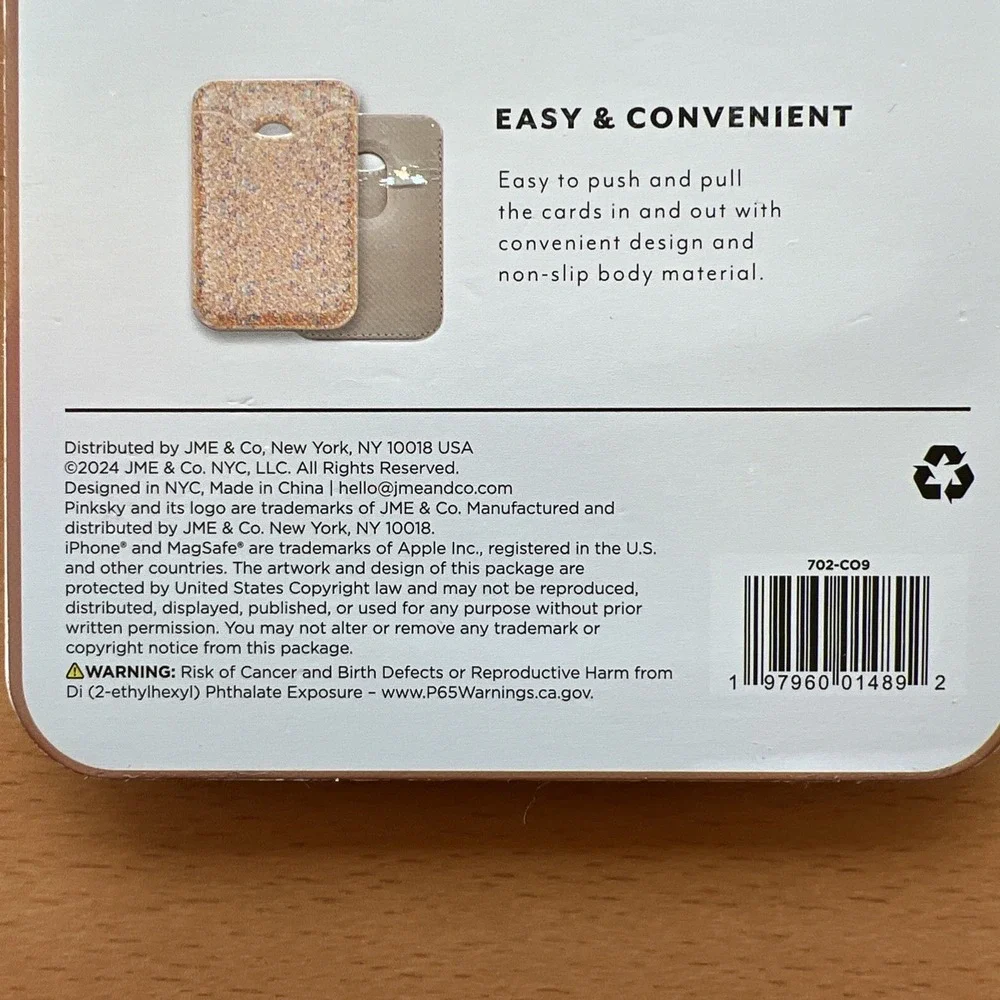 Magnetic‎ Credit Card Holder NEW Phone MagSafe Compatible Glitter Card Holder